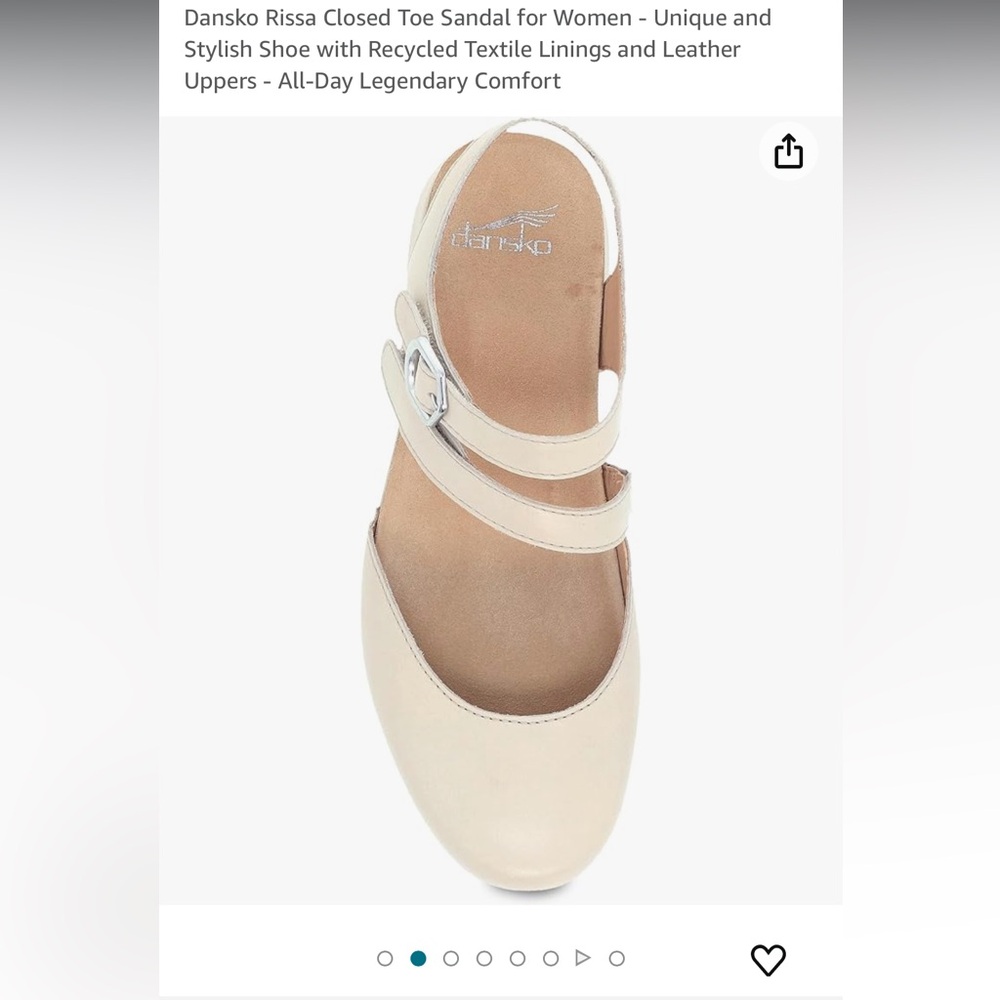 Dansko Womens Slip On Rissa Closed Toe Shoe In Ivory 37 (6.5-7) - Picture 3 of 14
